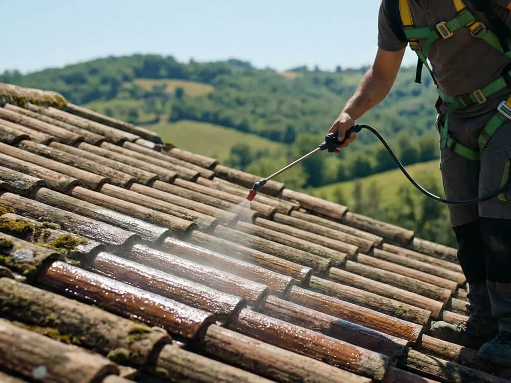 Traitement anti-mousse et algicide