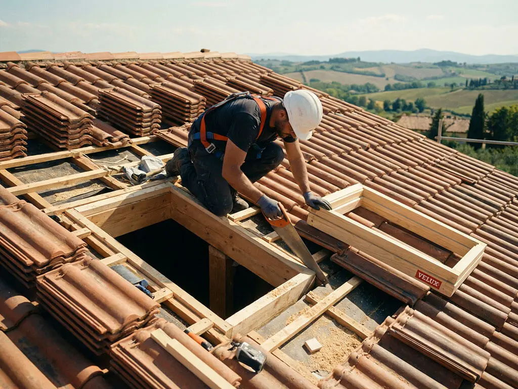 Création d'ouverture et pose de Velux neuf